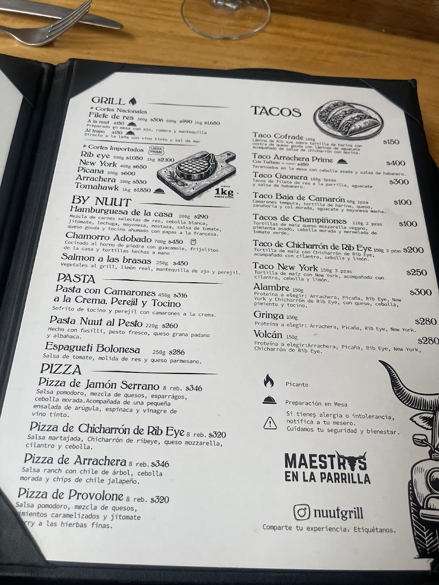 Nuut Grill Menu - Image 1